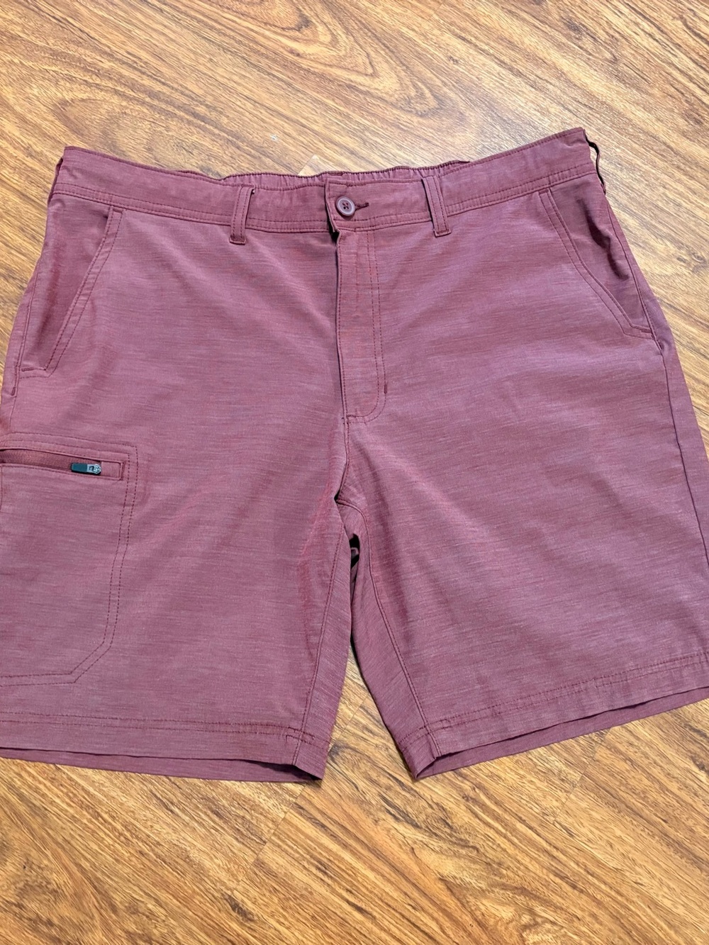 Sonoma Goods For Life Men's Heather Maroon Men’s Cargo Shorts- Size 38